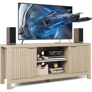 TV Stand 65 Inches, Mid Century Modern TV Entertainment Center with Storage Cabinets & Open Shelves, Wood TV Cabinet for Living Room - 1 of 4