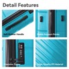 3-Piece Luggage Sets (20", 24", 28"), Suitcase with Wheels, Hardside Suitcase With Four Spinner Wheels and Scratch-Resistant Surface, Peacock Blue - 3 of 4