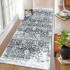 Acekool Vintage Washable Runner - 2x6 Non-Slip Rug in Soft Grey - 4 of 4
