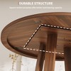 Dining Table for 4-6 People, 47 Inch Round Dining Table, Kitchen Table with Sturdy Cross-Shaped Base & Adjustable Foot Pads - 4 of 4