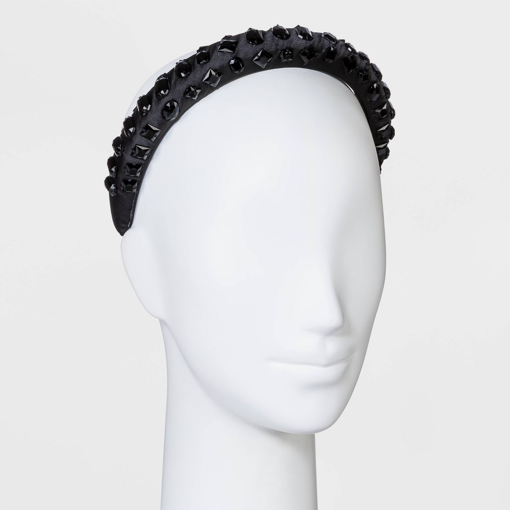 Gem Covered Puff Headband - A New Day Black