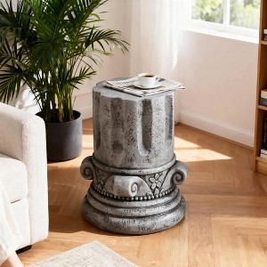 MOEPISY Outdoor End Tables for Patio, Garden Accent Table, Modern Small Round Side Table for Outside - 1 of 4