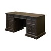 Kingston Traditional Wood Office Desk Dark Brown - Martin Furniture - image 2 of 4