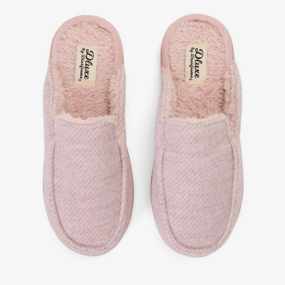 Dluxe by Dearfoams Maci Loafer Scuff Slippers - Pink S