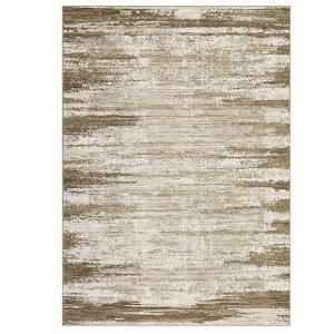 Modern Abstract Striped Area Rug Machine Washable Stain Resistant Indoor Carpet Low Pile Non Slip Non Shedding Floor Cover for Living Room Bedroom - 1 of 4