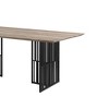 Acme Furniture 72" Zudora Dining Table Antique Oak Sandy Black Finish: 6 Seater, Double Pedestal Base, Metal Frame - 3 of 4