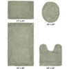 Edge Bath Rug 100% Premium Cotton Ultra-Soft Water Absorbent Tufted Solid Reversible 4 Piece Bathroom Rug Set for Machine Washable Bathmat - 2 of 2