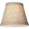Springcrest Set of 8 Empire Lamp Shades Fine Burlap Natural Small 3" Top x 5" Bottom x 4" High Candelabra Clip-On Fitting - 4 of 4