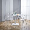 Spoon Shaped Plastic Dining Chair, Set of 4, Metal & Wood Leg, Some Have Soft Cushions - 4 of 4