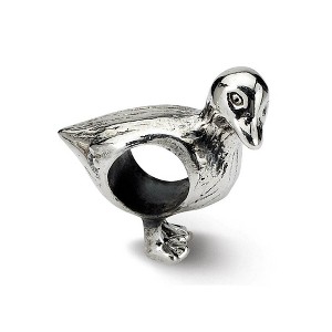 Black Bow Jewelry Sterling Silver Standing Duck Bead Charm - 1 of 4