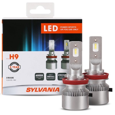 Sylvania H9 LED Powersport Headlight Bulbs for Off-Road Use or Fog Lights - 2 Pack