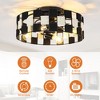 18" Modern Black Flush Mount Smart Ceiling Fan with Light and Remote - 2 of 4