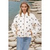 Women's Tory Flower Accent Puff Jacket - LOVELO - 3 of 4