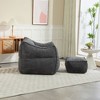 CAVINAS Bean Bag Chair for Adults and Kids, Durable Comfort Lounger High Back Bean Bag Chair Couch with Footstool, Indoor & Outdoor - 2 of 4