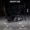 Dardoo Racing Simulation Cockpit With Ergonomical Black Seat And Triple Monitor Stand Fits For Logitech G923 G920 G29 Thrustmaster. - 3 of 4