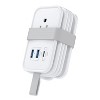 Uncaged Ergonomics® Portable Travel Power Strip, 3 AC Outlets, 2 USB-A Ports, and 1 USB-C® 20-Watt Fast-Charging Port, 3-Ft. Cord - 2 of 4