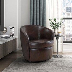 NicBex Oversized 360 Degrees Swivel Accent Barrel Chair with 3 Pillows, Cozy Sofa Armchair for Living Room, Bedroom - 1 of 4