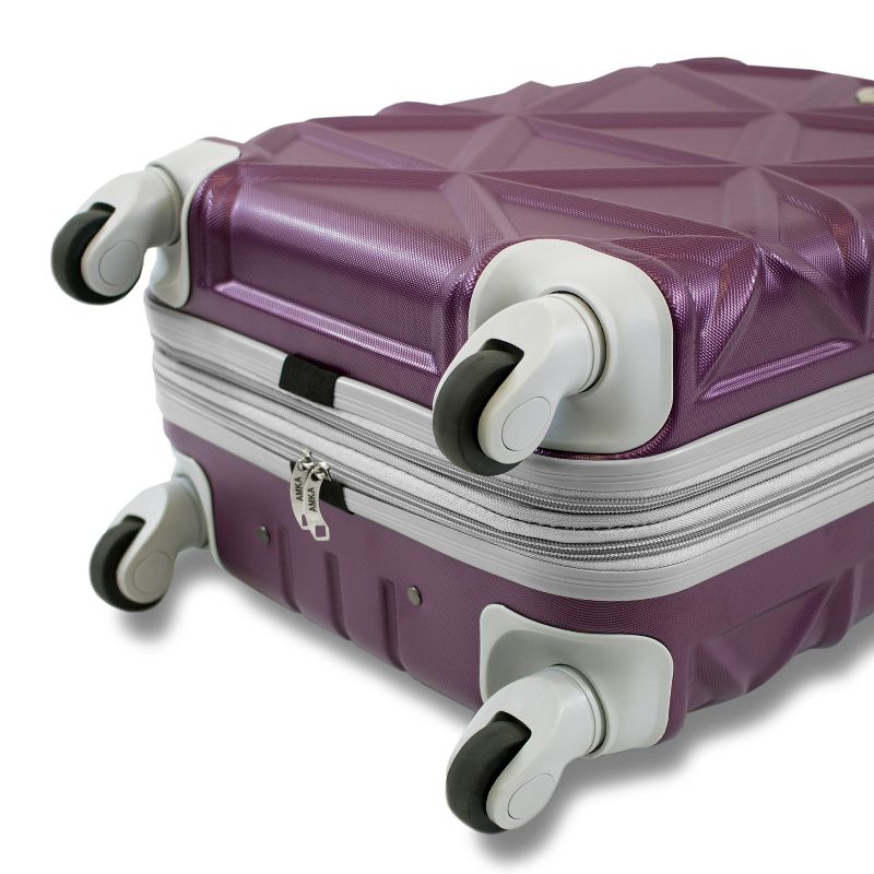 AMKA Gem 2-Piece Carry-On Spinner Weekender Bag Luggage Sets, 4 of 8
