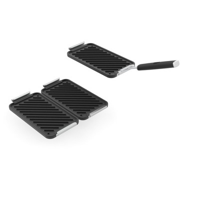Yukon Glory 3-Piece Black Cast Iron Grill Pan Set with Handle