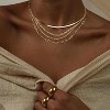 BRINJOY Necklace Stacking, 14K Gold Plated Simple Multi-Layer Choker, Stackable Necklace Set, Jewelry Gift for Women - 3 of 4