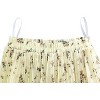 Women's Chiffon Pleated Midi Skirt - A-Line Skirt with Elastic Waist for Elegant Style Beige Floral - 3 of 4
