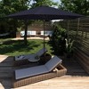 11' x 11' Aluminum Market Polyester Umbrella with Crank Lift - Astella - 4 of 4