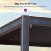 Purple Leaf Louvered Pergola with Retractable Roof, Adjustable Aluminum Hardtop Gazebo for Patio - 4 of 4