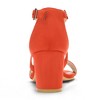 Allegra K Women's Open Toe Crisscross Buckle Ankle Strap Block Heel Sandals - 3 of 4