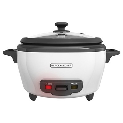 BLACK+DECKER 6-Cup Cooked/3-Cup Uncooked Rice Cooker - White RC506