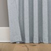 50"x84" Sun Zero Roxy Slub Texture Tacked Bow Semi-Sheer Tie Top Curtain Panel Faded Blue - 3 of 4