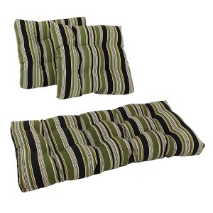 Blazing Needles, Square Spun Polyester Outdoor Tufted Settee Cushions (Set of 3) - 1 of 1