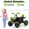 JOYRACER 24V Kids Ride on Toys ATV 4 Wheeler, 2 Seater 800W Motor for Big Kids, 7Ah Battery Powered Electric Vehicle Quad w/Kneepads, Bluetooth - 3 of 4