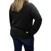 Women's Cowlneck Faux Button Sweater - White Birch - 2 of 2
