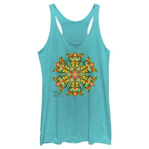 Women's Encanto Butterfly Mandala By Catalina Estrada Racerback Tank Top - 1 of 4