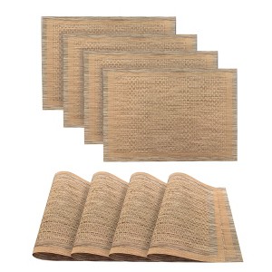 Dainty Home Geneva Woven Vinyl Reversible Rectangular Placemat Set of 4 - 1 of 3