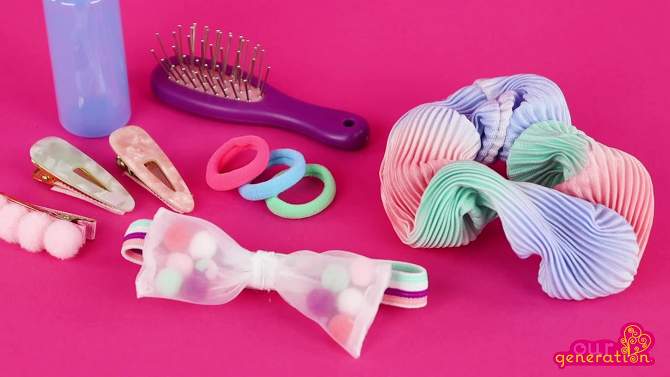 Our Generation Pretty Pom Poms Hair Accessory Set for 18&#34; Dolls, 2 of 7, play video