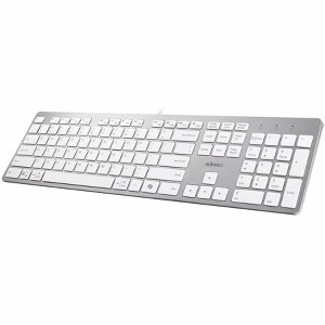 Adesso AKB-730UW Scissor Switch Keyboard with Copilot AI Hotkey AKB-730UW, White - 1 of 1