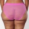 Curvy Couture Women's Mesh High Cut Brief Panty Sunset Glow - 4 of 4