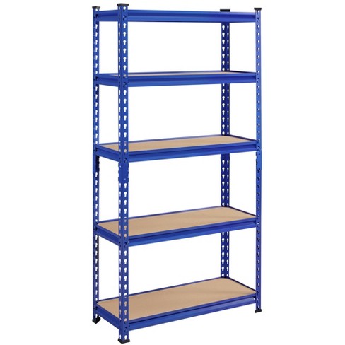 Storage Shelves Heavy Duty Steel Frame 5-Tier Garage Shelving Unit Metal  Shelf