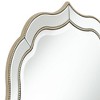 Noble Park Laureen Scalloped Round Vanity Wall Mirror Modern Beveled Glass Champagne Gold Beaded Frame 32" Wide for Bathroom Living Room Home Entryway - 3 of 4