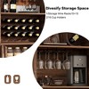 71" Farmhouse Arched Bar Cabinet, Tall Wine Liquor Bar with Wine Rack & Glass Holder, Coffee Bar Storage Cabinet for Living Room Dining Room - 3 of 4