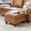 Benito 26.5" Wide Contemporary Genuine Leather Ottoman for Living Room | ARTFUL LIVING DESIGN - 2 of 4