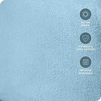 Twin XL Light Blue Microfiber Deep Pocket Fitted Sheet