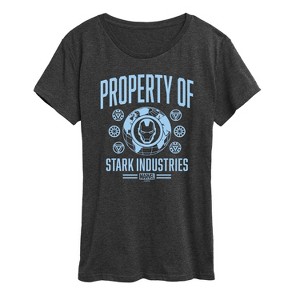 Women's - Marvel - Iron Man Property Of Stark Industries Short Sleeve Graphic T-Shirt - 1 of 4
