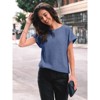 Women's 2025 Summer Tunic Top Short Sleeve Crew Neck Business Casual Blouse Regular Fit Shirts - 3 of 4
