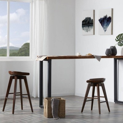 Bali 24" Cappuccino Swivel Backless Counter Stool