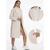 INSPIRE CHIC Women's Notch Lapel Double-Breasted Mid-Length Long Coat - 2 of 4