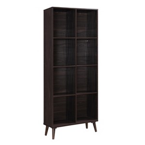 Christopher Knight Home 77.32" Elouera Mid Century Bookcase Walnut: 8-Tier Storage, Wood Composite - 1 of 4