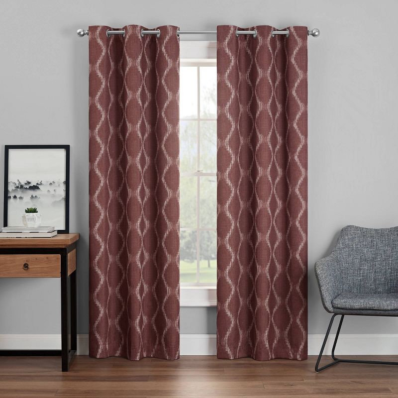 Windsor Blackout Curtain Panel Geo - Eclipse, 1 of 13