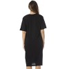 Just Love Womens Nightgown - Short Sleeve Henley Oversized Sleepwear Gown - 3 of 3